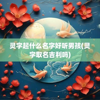 灵字起什么名字好听男孩(灵字取名吉利吗)