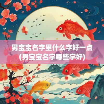 男宝宝名字里什么字好一点(男宝宝名字哪些字好)
