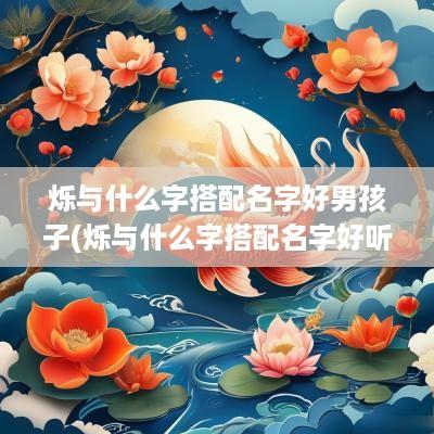 烁与什么字搭配名字好男孩子(烁与什么字搭配名字好听男孩)