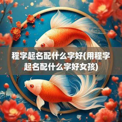 程字起名配什么字好(用程字起名配什么字好女孩)