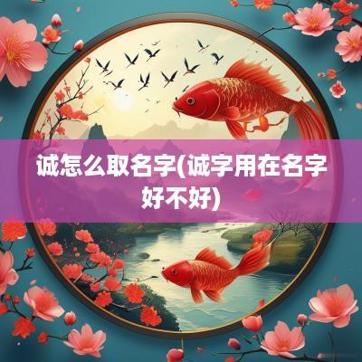 诚怎么取名字(诚字用在名字好不好)