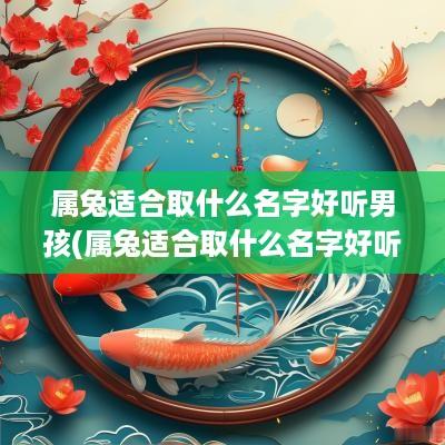 属兔适合取什么名字好听男孩(属兔适合取什么名字好听点)