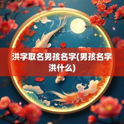 洪字取名男孩名字(男孩名字洪什么)