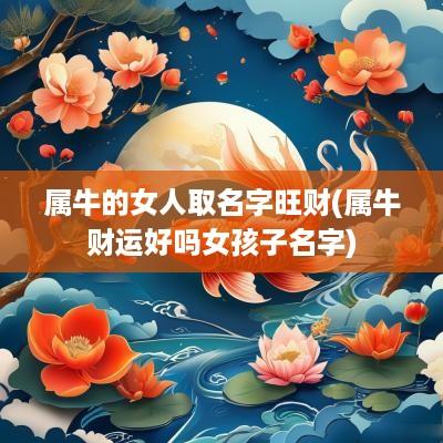 属牛的女人取名字旺财(属牛财运好吗女孩子名字)