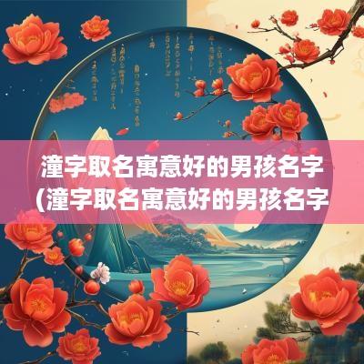 潼字取名寓意好的男孩名字(潼字取名寓意好的男孩名字有哪些)