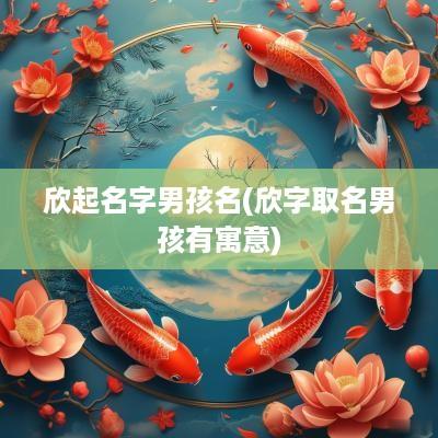欣起名字男孩名(欣字取名男孩有寓意)