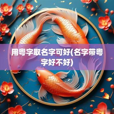 用粤字取名字可好(名字带粤字好不好)