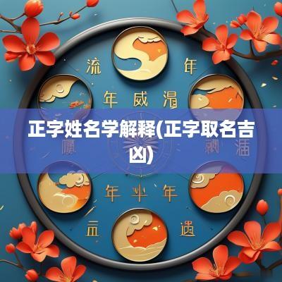 正字姓名学解释(正字取名吉凶)