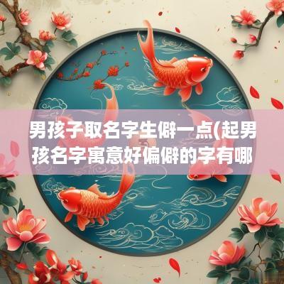 男孩子取名字生僻一点(起男孩名字寓意好偏僻的字有哪些)