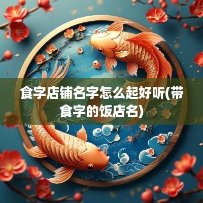食字店铺名字怎么起好听(带食字的饭店名)