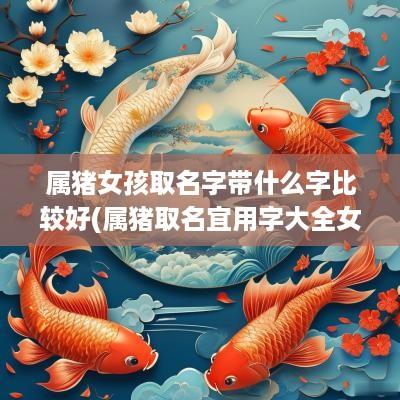 属猪女孩取名字带什么字比较好(属猪取名宜用字大全女孩)