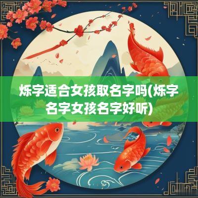 烁字适合女孩取名字吗(烁字名字女孩名字好听)