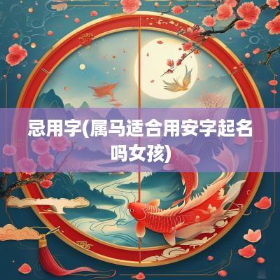 忌用字(属马适合用安字起名吗女孩)