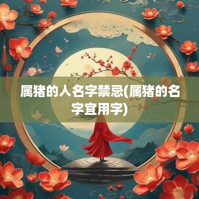 属猪的人名字禁忌(属猪的名字宜用字)