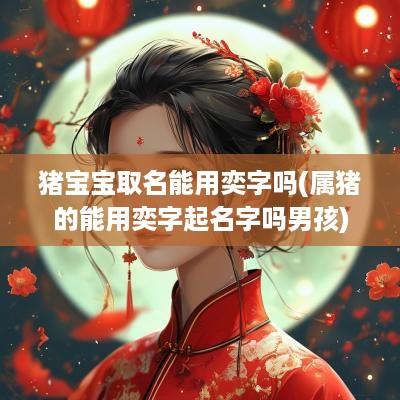 猪宝宝取名能用奕字吗(属猪的能用奕字起名字吗男孩)