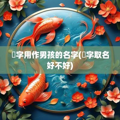 瑀字用作男孩的名字(瑀字取名好不好)