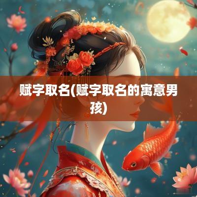 赋字取名(赋字取名的寓意男孩)