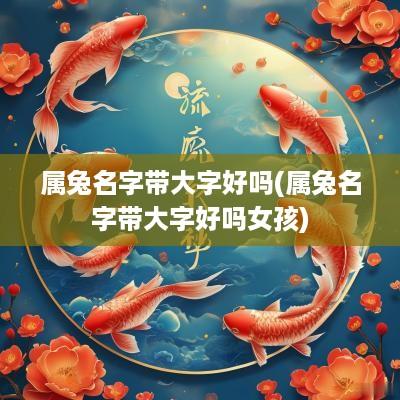 属兔名字带大字好吗(属兔名字带大字好吗女孩)