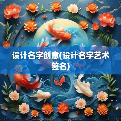 设计名字创意(设计名字艺术签名)