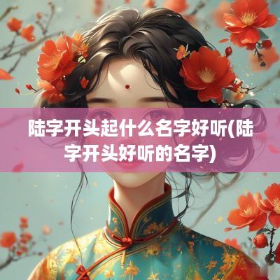 陆字开头起什么名字好听(陆字开头好听的名字)
