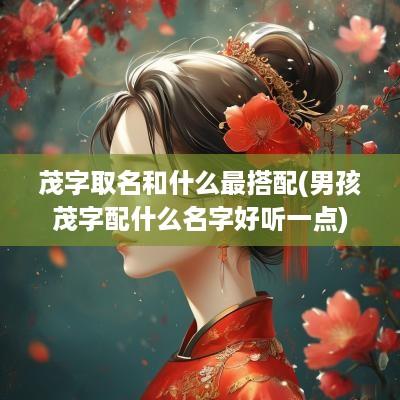 茂字取名和什么最搭配(男孩茂字配什么名字好听一点)