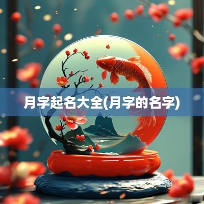 月字起名大全(月字的名字)