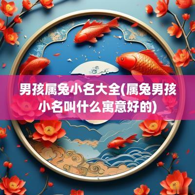 男孩属兔小名大全(属兔男孩小名叫什么寓意好的)