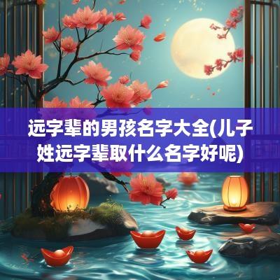 远字辈的男孩名字大全(儿子姓远字辈取什么名字好呢)