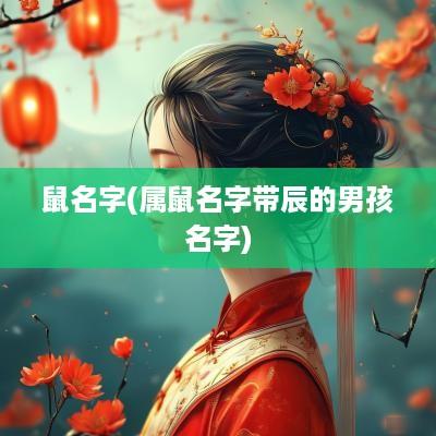鼠名字(属鼠名字带辰的男孩名字)