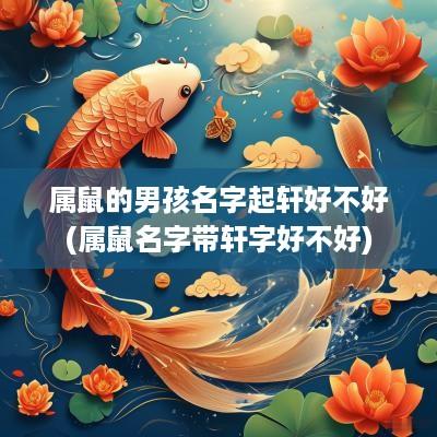 属鼠的男孩名字起轩好不好(属鼠名字带轩字好不好)