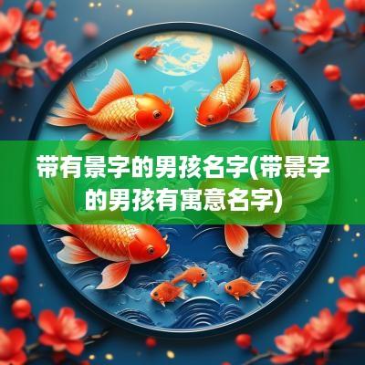带有景字的男孩名字(带景字的男孩有寓意名字)