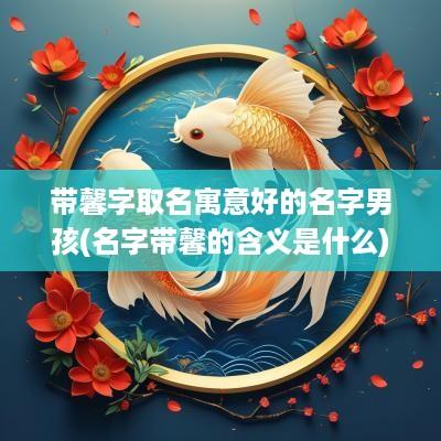 带馨字取名寓意好的名字男孩(名字带馨的含义是什么)
