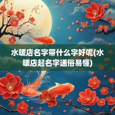水暖店名字带什么字好呢(水暖店起名字通俗易懂)