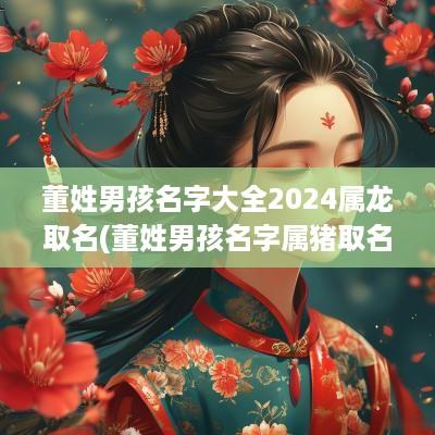 董姓男孩名字大全2025属龙取名(董姓男孩名字属猪取名好吗视频)