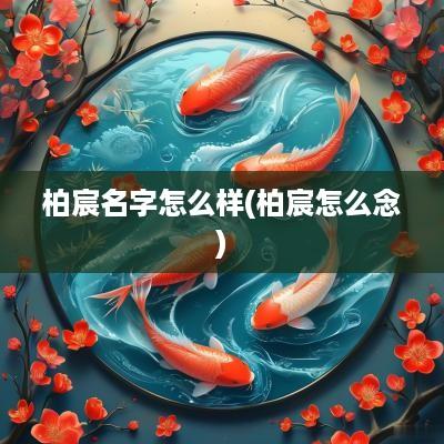 柏宸名字怎么样(柏宸怎么念)