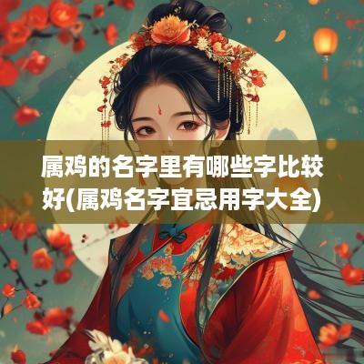 属鸡的名字里有哪些字比较好(属鸡名字宜忌用字大全)