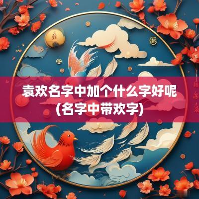 袁欢名字中加个什么字好呢(名字中带欢字)