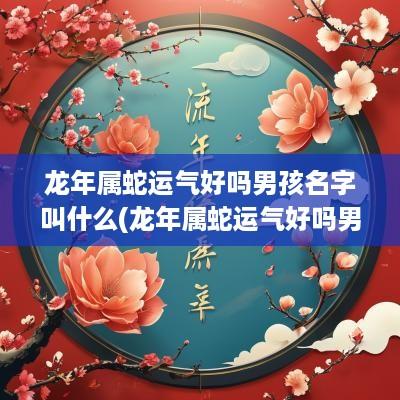 蛇年属蛇运气好吗男孩名字叫什么(蛇年属蛇运气好吗男孩名字怎么取)