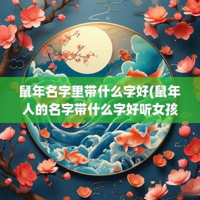 蛇年名字里带什么字好(蛇年人的名字带什么字好听女孩)