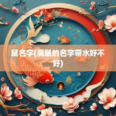 鼠名字(属鼠的名字带水好不好)