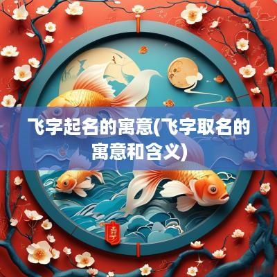 飞字起名的寓意(飞字取名的寓意和含义)
