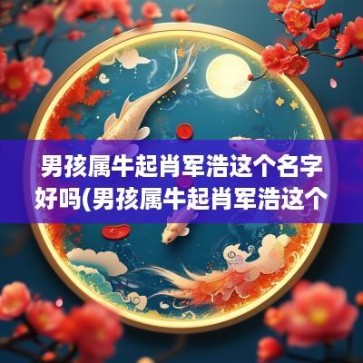 男孩属牛起肖军浩这个名字好吗(男孩属牛起肖军浩这个名字好吗好不好)