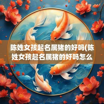陈姓女孩起名属猪的好吗(陈姓女孩起名属猪的好吗怎么取)