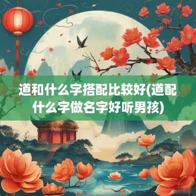 道和什么字搭配比较好(道配什么字做名字好听男孩)