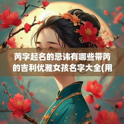 芮字起名的忌讳有哪些带芮的吉利优雅女孩名字大全(用芮起名字搭什么字好)