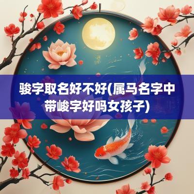 骏字取名好不好(属马名字中带峻字好吗女孩子)