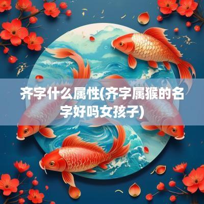 齐字什么属性(齐字属猴的名字好吗女孩子)