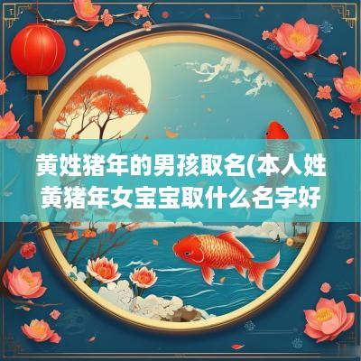 黄姓猪年的男孩取名(本人姓黄猪年女宝宝取什么名字好)