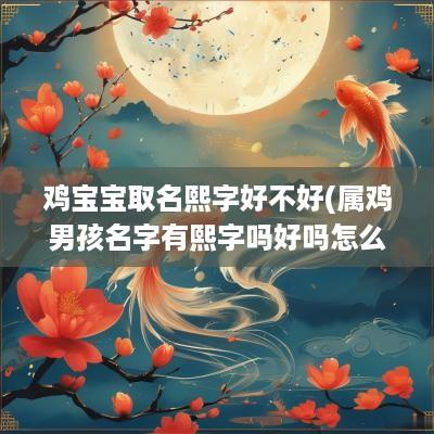 鸡宝宝取名熙字好不好(属鸡男孩名字有熙字吗好吗怎么读)