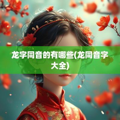 龙字同音的有哪些(龙同音字大全)